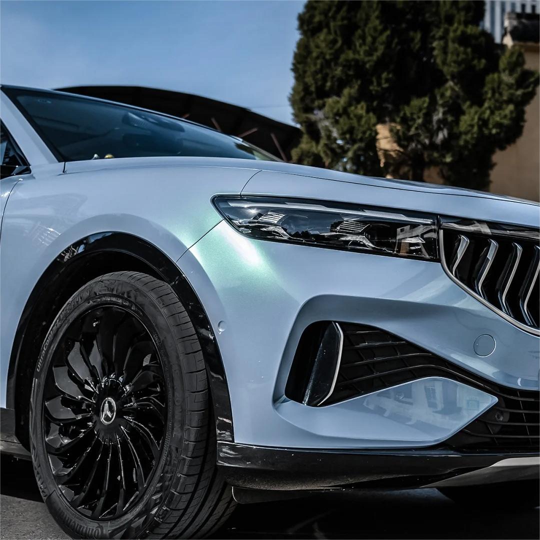 Gloss Metallic Chameleon Green Blue Car Vinyl Wrap