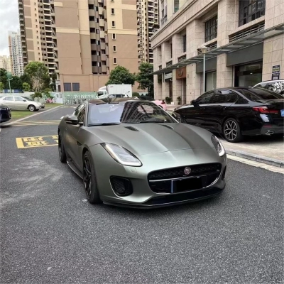 Matte Metallic Green Grey Car Vinyl Wrap PET 02