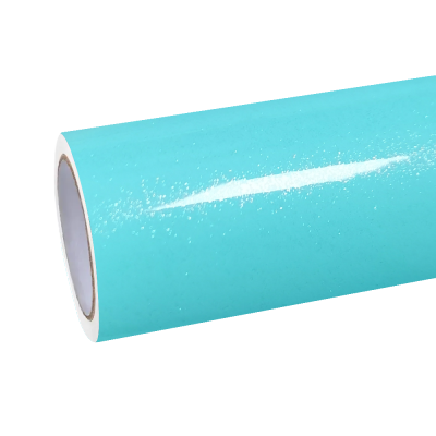 Gloss Sparkle Glitter Tiffany Blue Car Vinyl Wrap 01