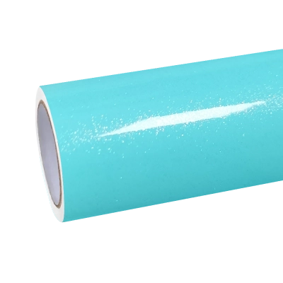 Gloss Sparkle Glitter Tiffany Blue Car Vinyl Wrap 01