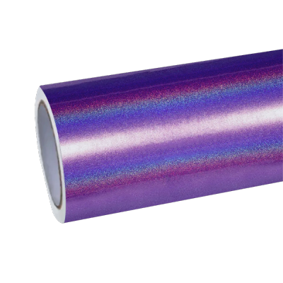 Gloss Metallic Rainbow Laser Dark Purple Car Vinyl Wrap  01
