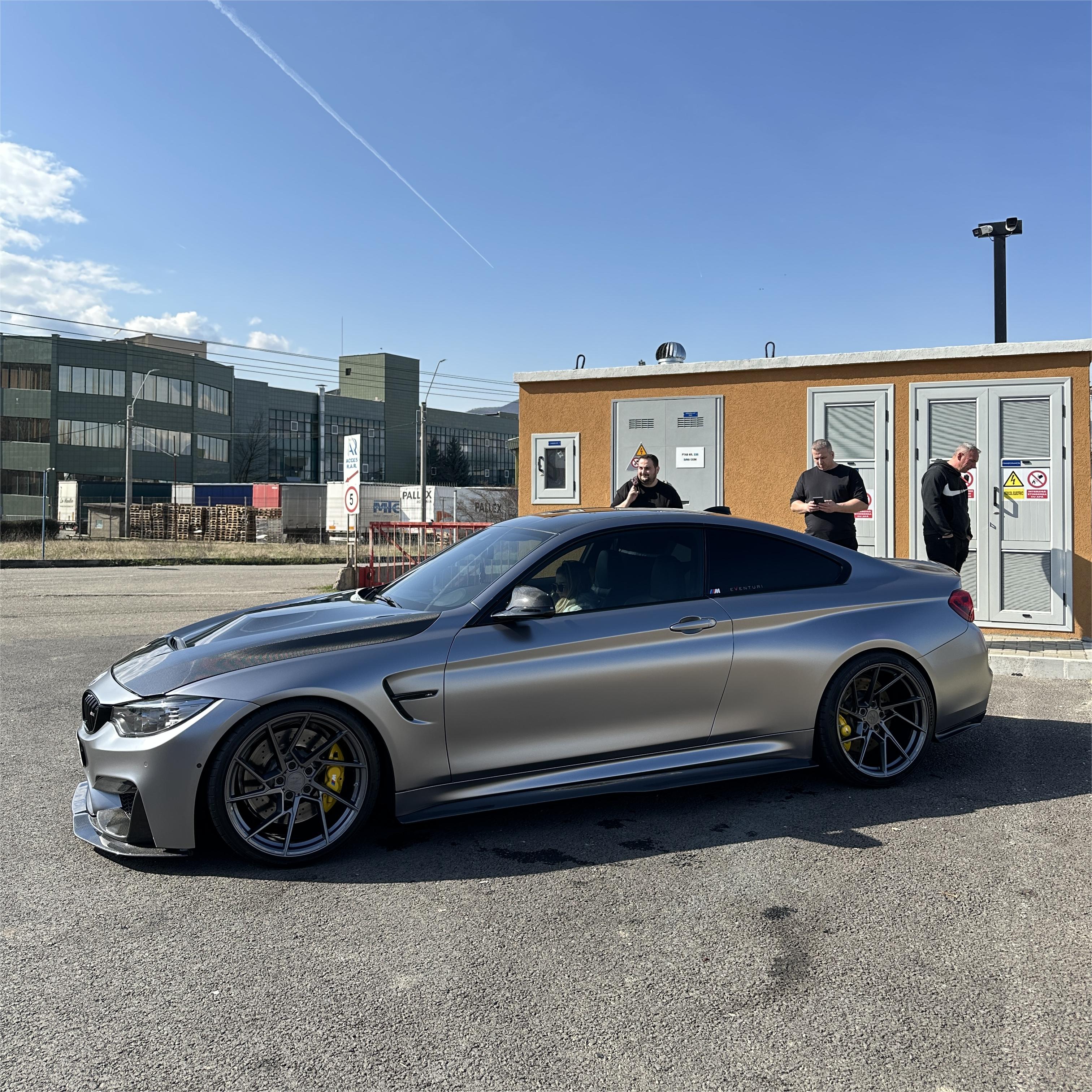 Matte Metallic Titanium Grey Car Vinyl Wrap PET