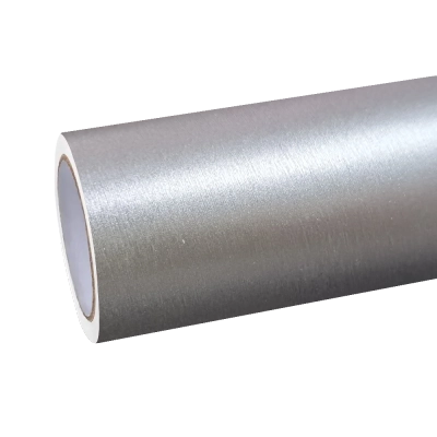 Matte Metallic Brushed Silver Car Vinyl Wrap 01