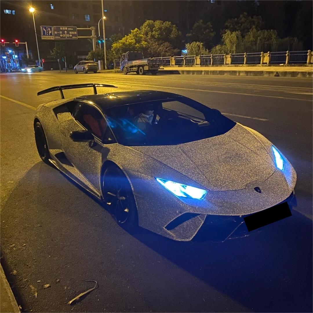 Matte Diamond Glitter Silver Car Vinyl Wrap