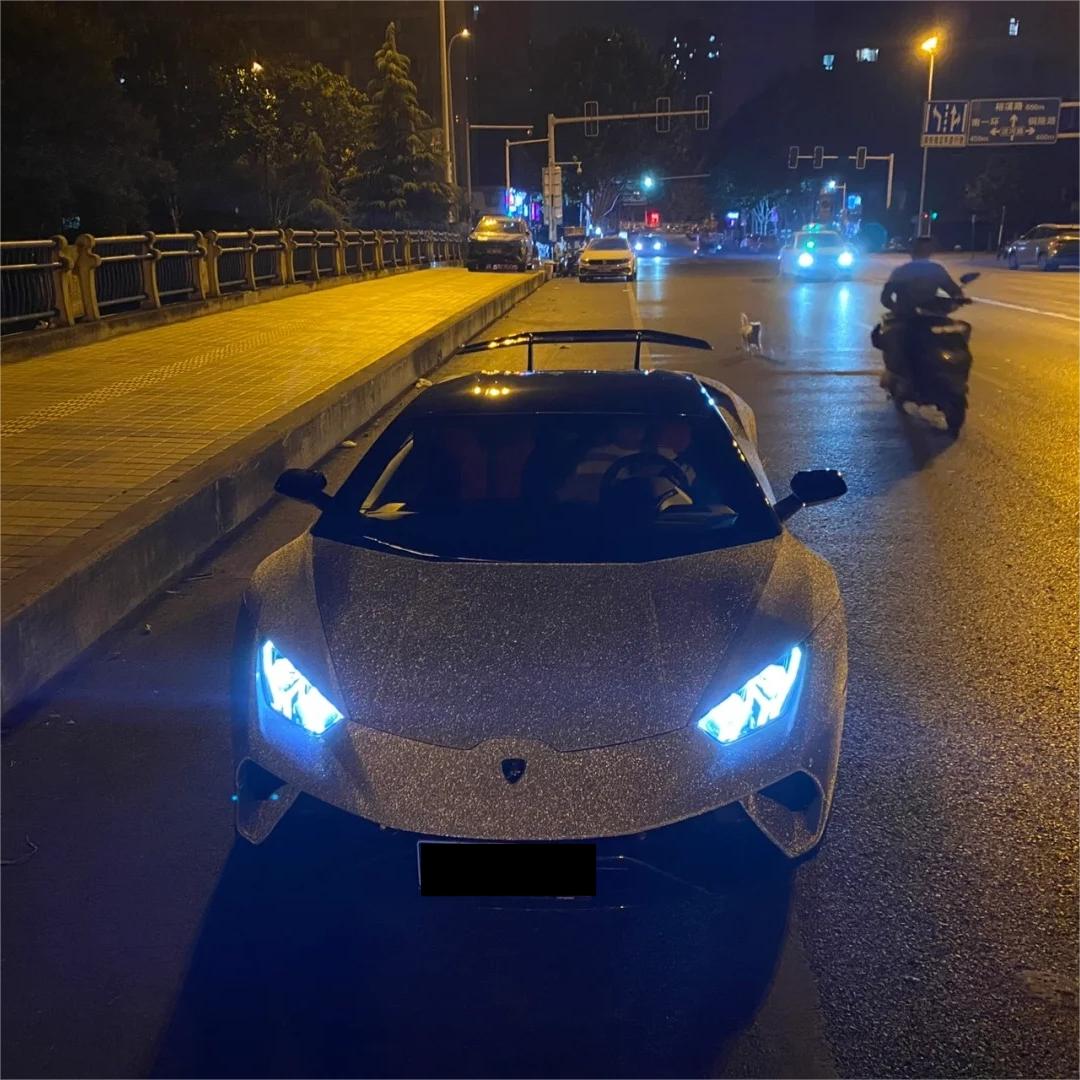 Matte Diamond Glitter Silver Car Vinyl Wrap