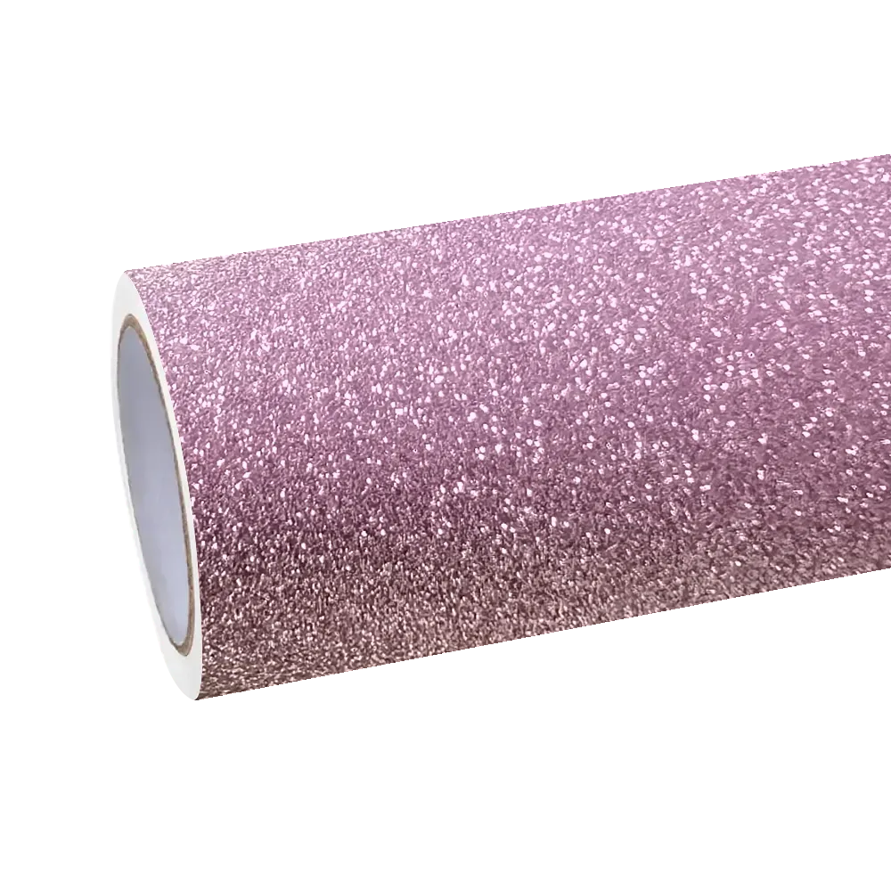 Matte Diamond Glitter Pink Car Vinyl Wrap