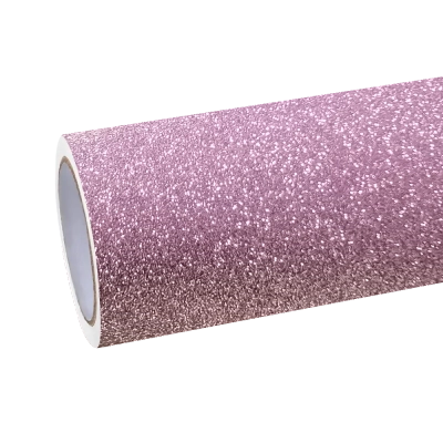 Matte Diamond Glitter Pink Car Vinyl Wrap 01
