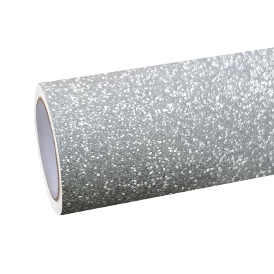Matte Diamond Glitter Silver Car Vinyl Wrap 01