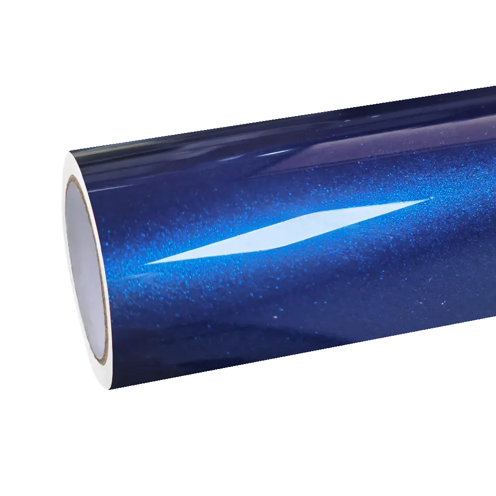 Gloss Metallic Dark Blue Car Vinyl Wrap PET | Audi Navarre Blue