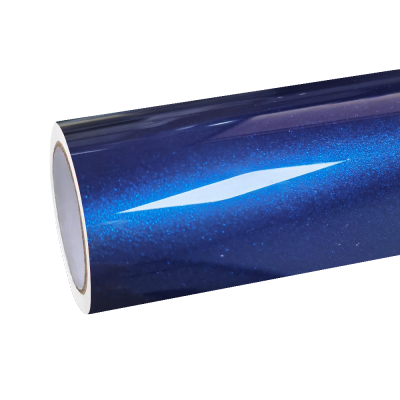 Gloss Metallic Dark Blue Car Vinyl Wrap PET | Audi Navarre Blue 01