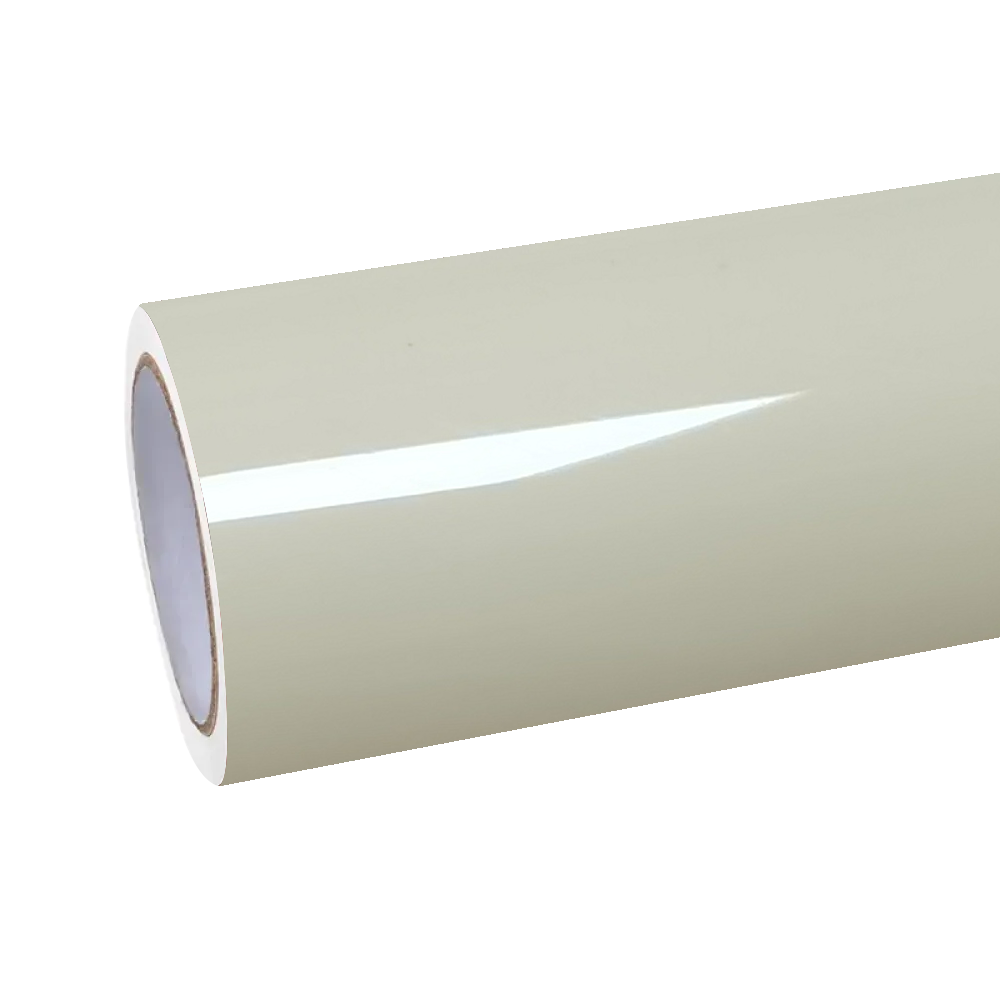 Gloss Khaki Milan White Car Vinyl Wrap PET