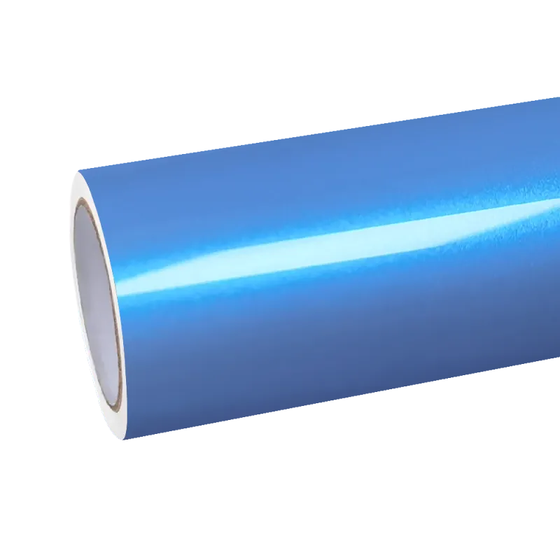 Gloss Metallic Chameleon Blue Grey Car Vinyl Wrap