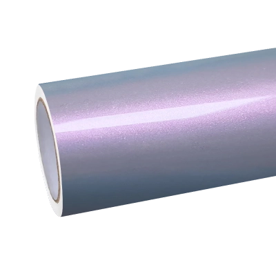 Gloss Metallic Chameleon Pink Grey Car Vinyl Wrap 01