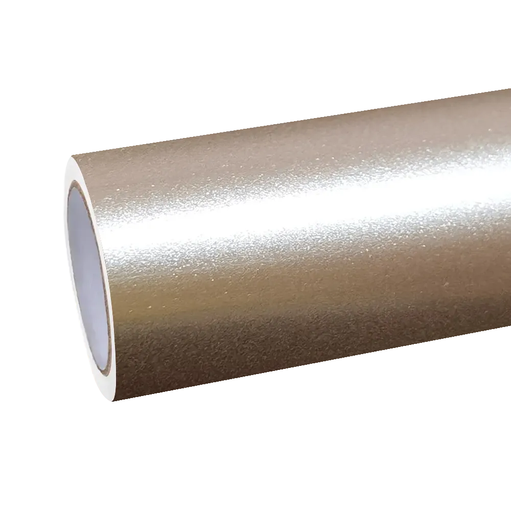 Gloss Metallic Champagne Gold Car Vinyl Wrap PET