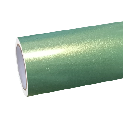 Gloss Metallic Iridescent Emerald Green Car Vinyl Wrap 01