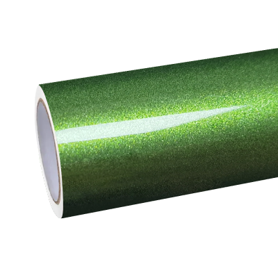 Gloss Metallic Mamba Green Car Vinyl Wrap PET 01