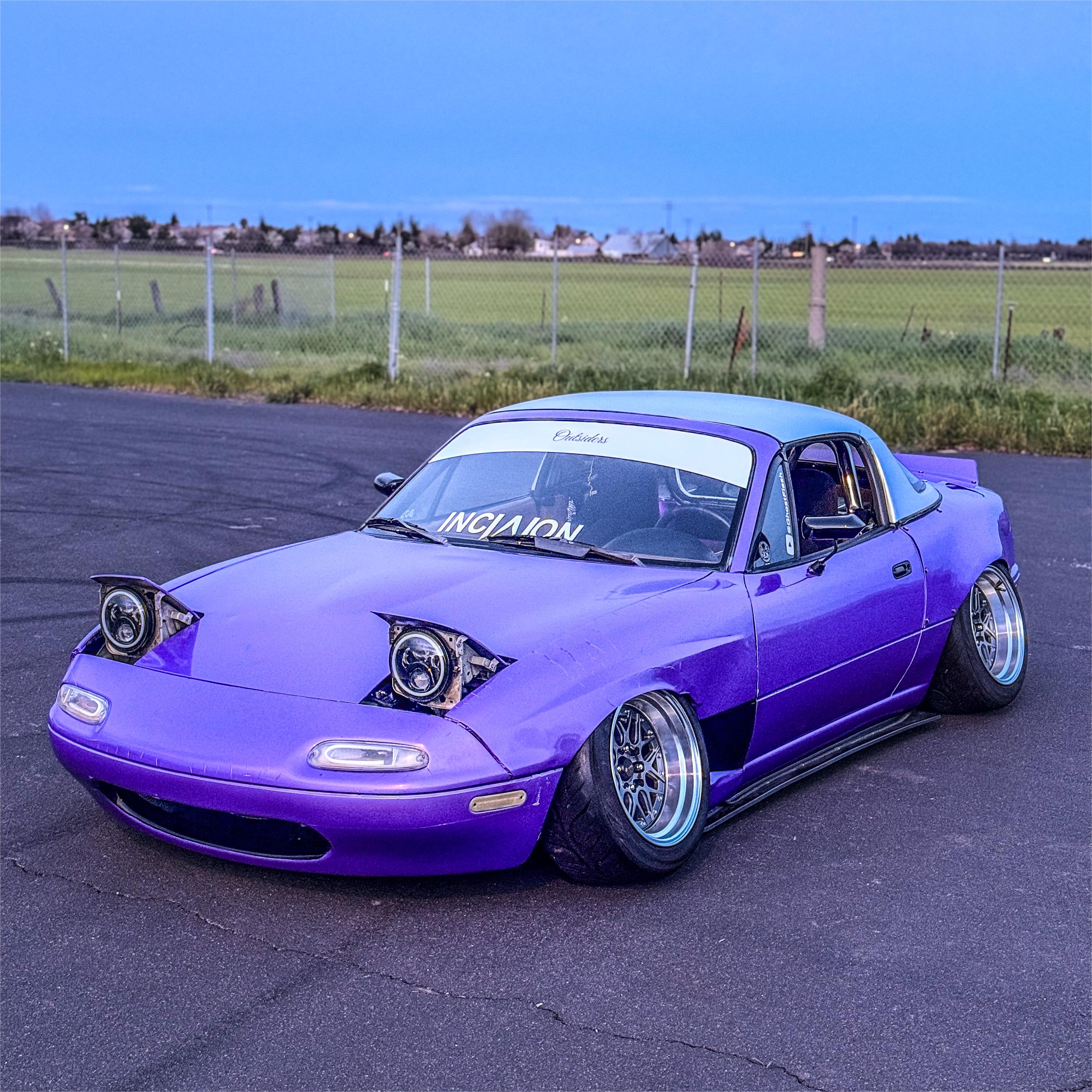 Gloss Metallic Rainbow Laser Purple  Car Vinyl Wrap (Light )