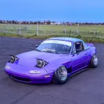Gloss Metallic Rainbow Laser Purple Car Vinyl Wrap