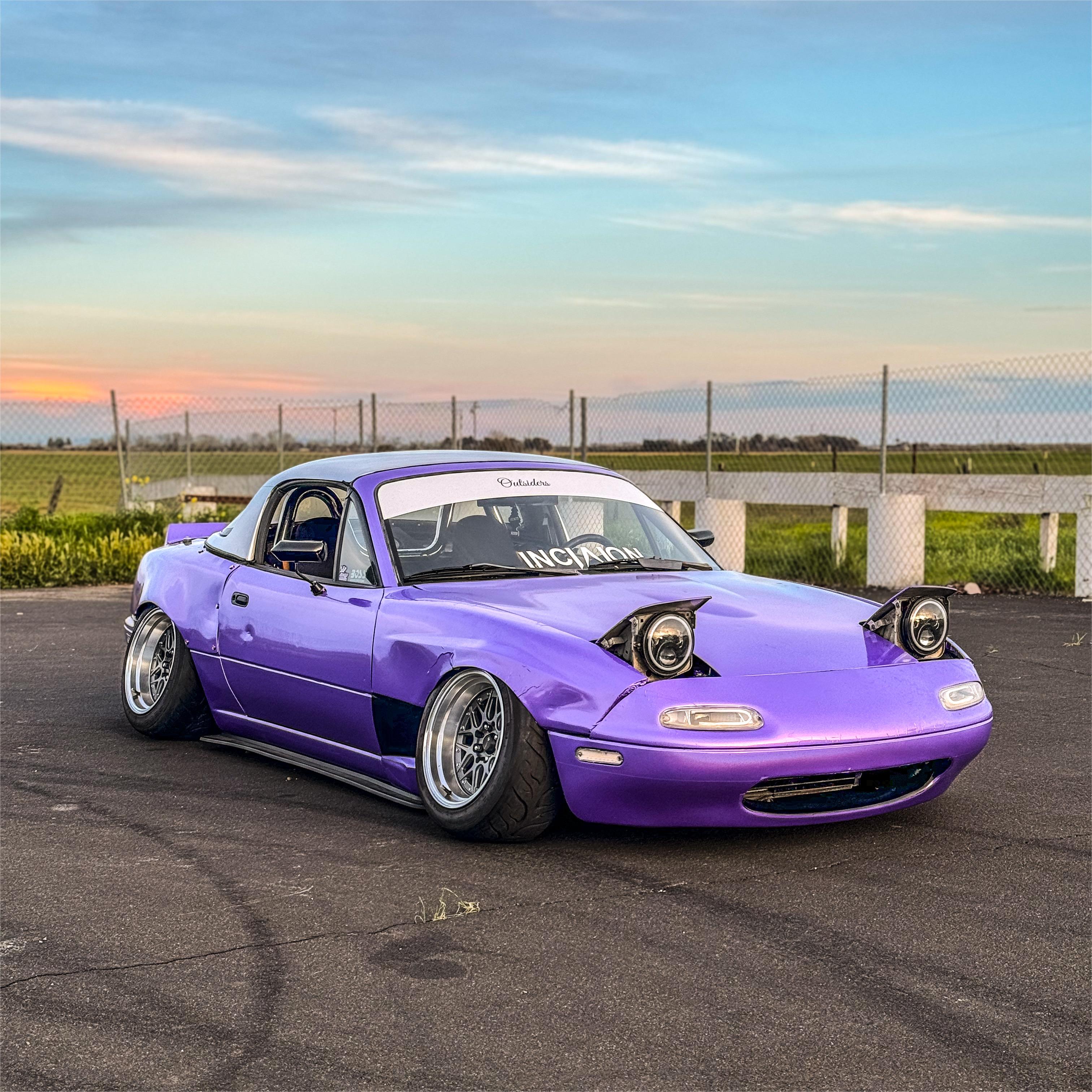 Gloss Metallic Rainbow Laser Purple  Car Vinyl Wrap (Light )