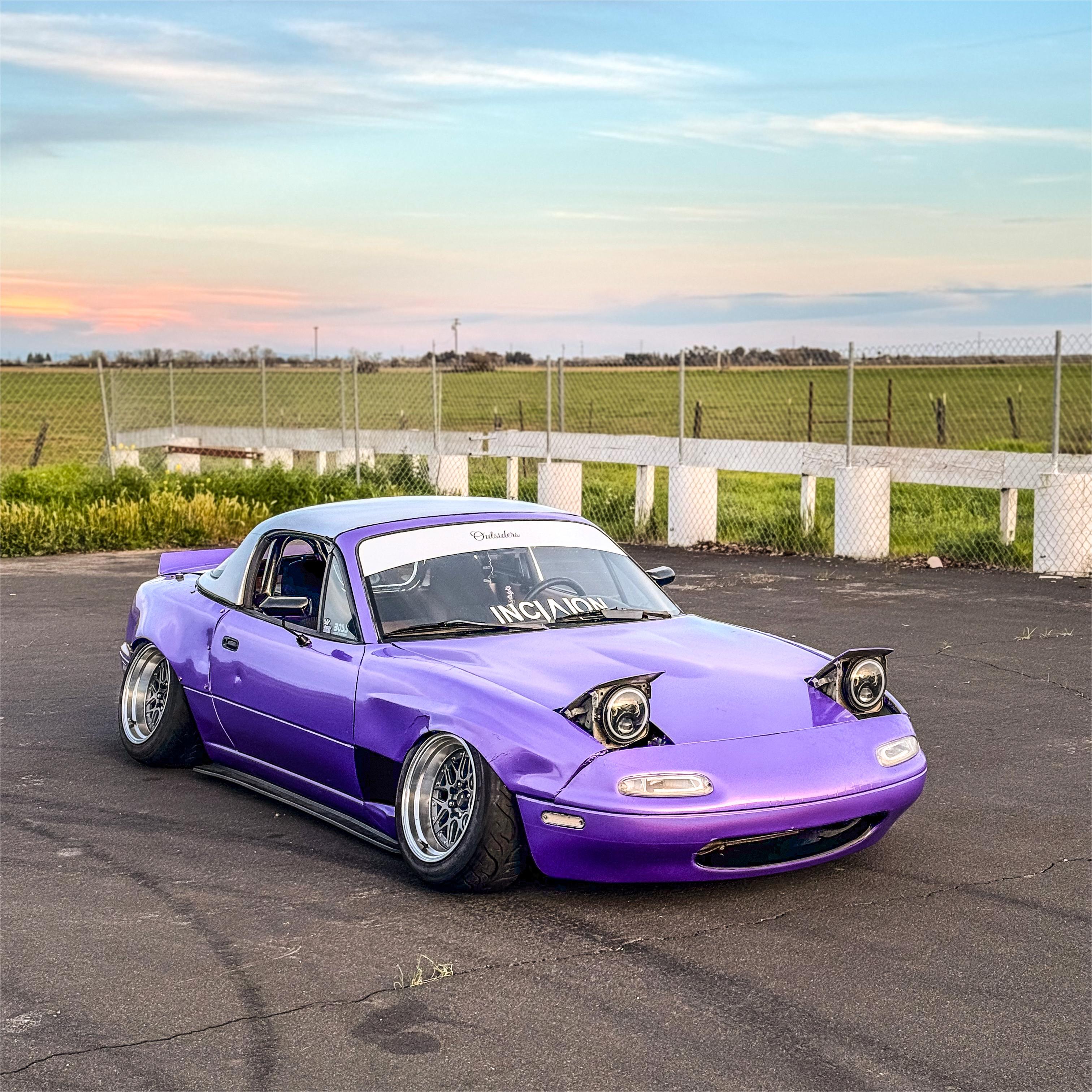 Gloss Metallic Rainbow Laser Purple  Car Vinyl Wrap (Light )