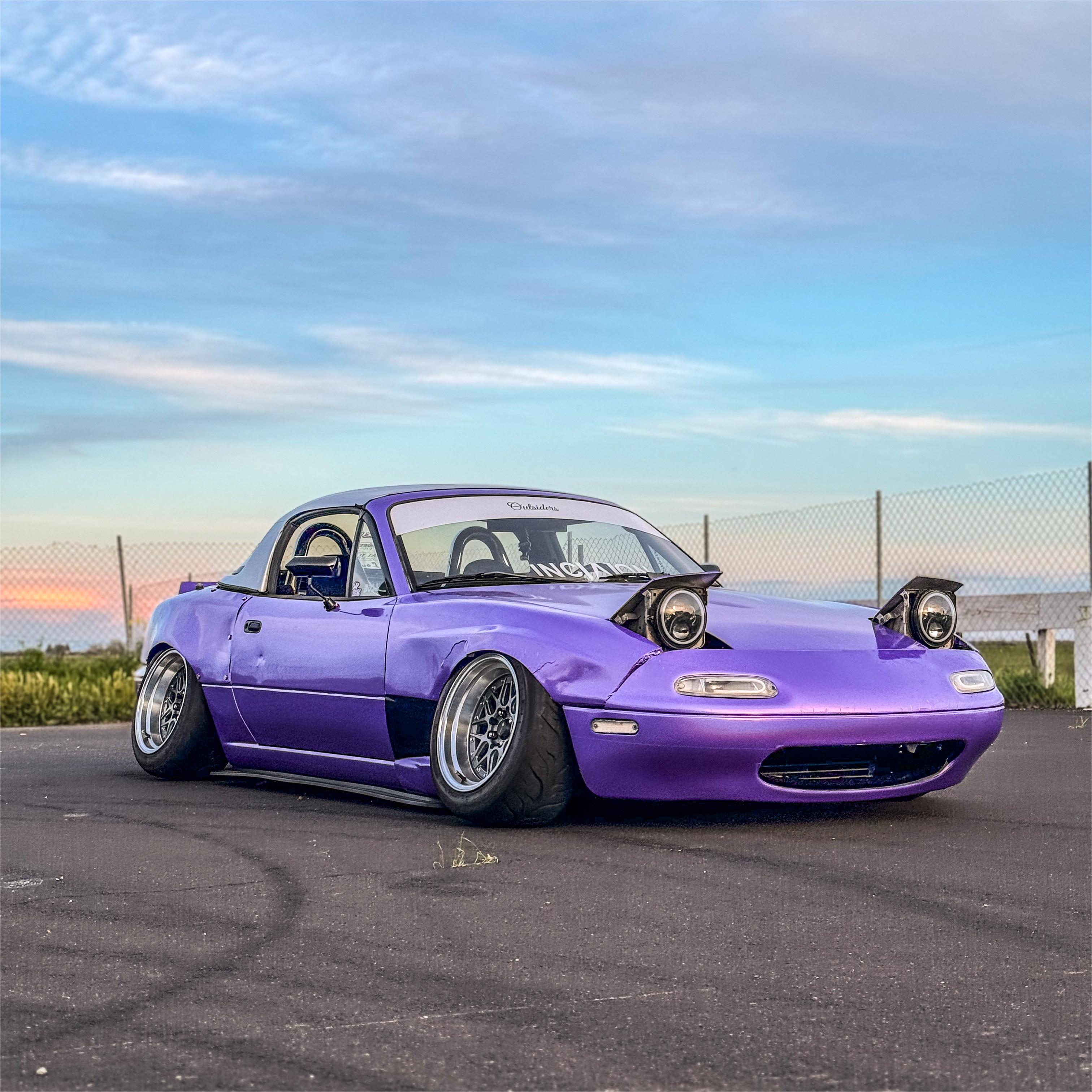 Gloss Metallic Rainbow Laser Purple  Car Vinyl Wrap (Light )