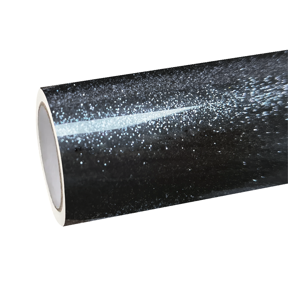 Gray Sparkle Glitter Vinyl Wrap Film - High Gloss Car Decal Sheet, 3 Mil Thickness, EZAUTOWRAP