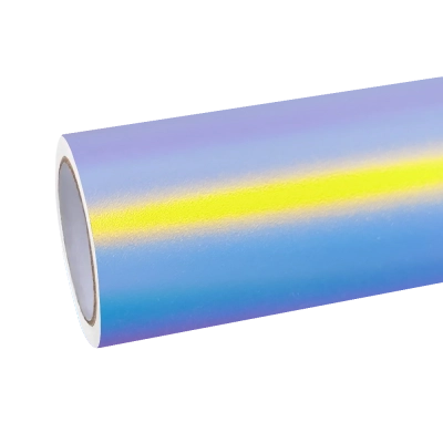 Matte White Holographic Chrome Car Vinyl Wrap 01