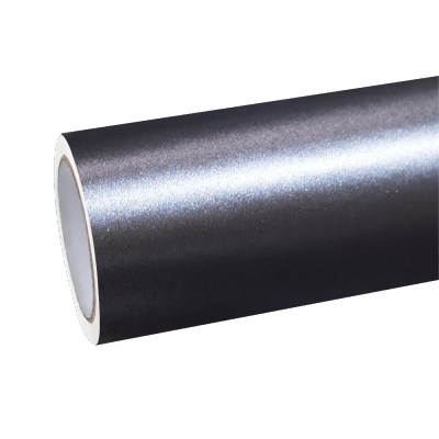 Matte Metallic Satin Carbon Grey Car Vinyl Wrap 01