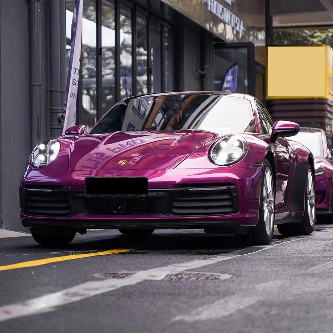 Gloss Metallic Candy Purple Car Vinyl Wrap PET