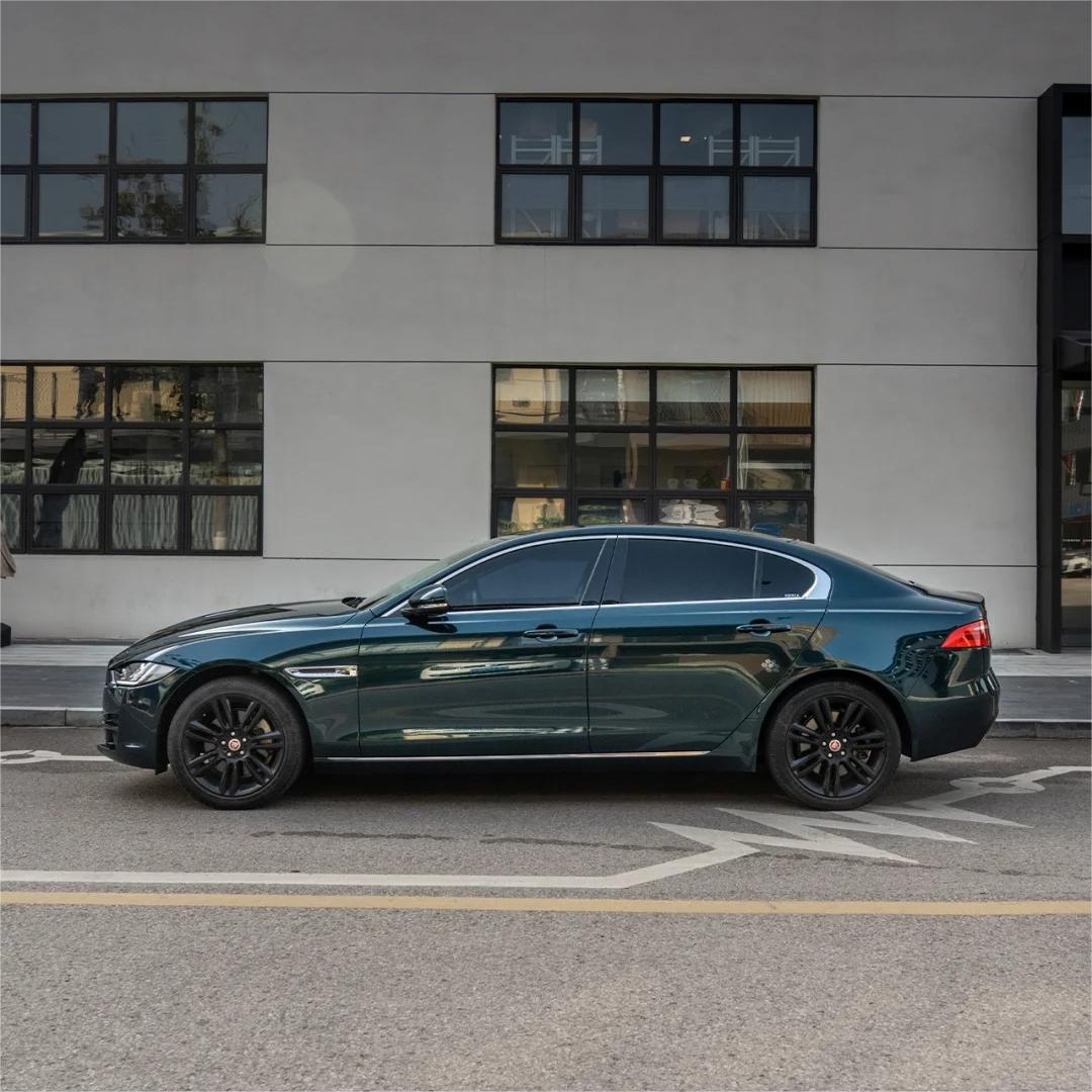 Gloss Metallic Diamond Benz Emerald Green Car Vinyl Wrap PET