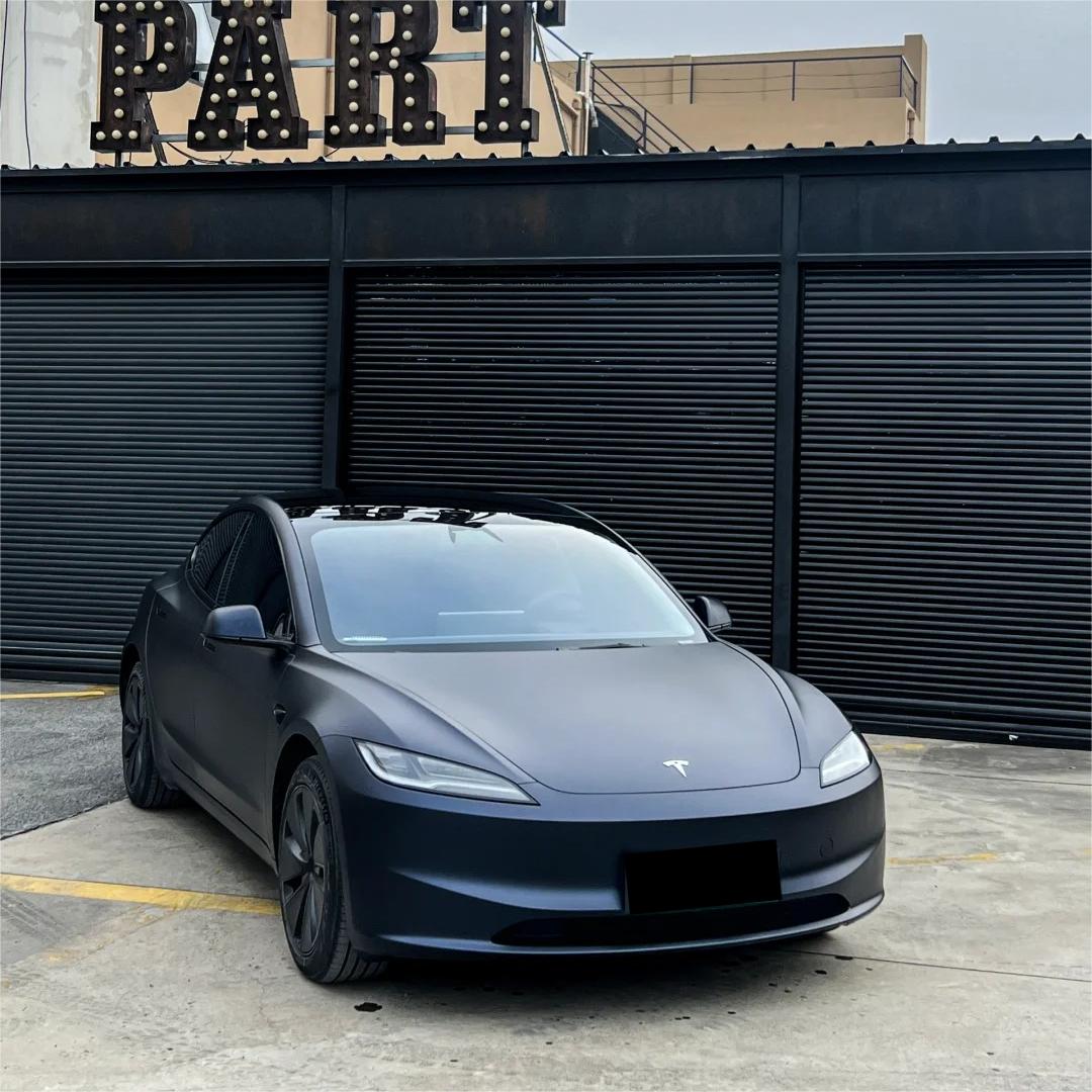 Matte Dark Blue Car Wrap