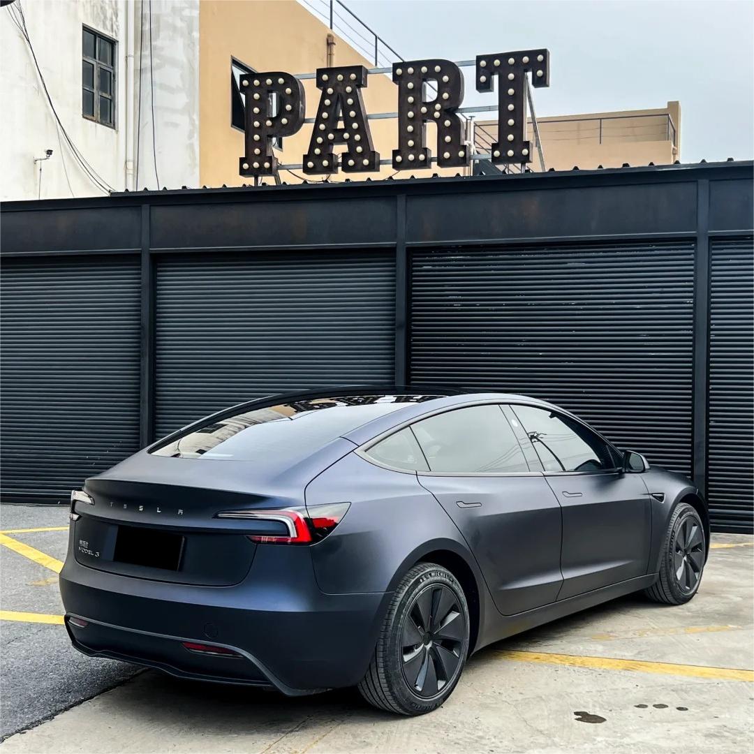 Matte Dark Blue Car Wrap
