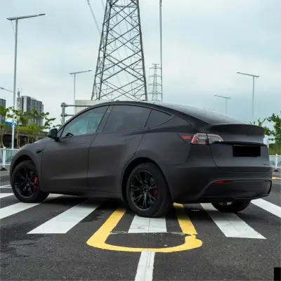 Matte Satin Chrome Black Car Vinyl Wrap 02