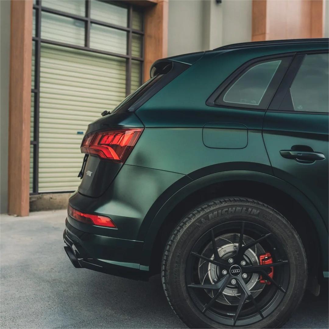 Matte Metallic Antique Green Car Vinyl Wrap