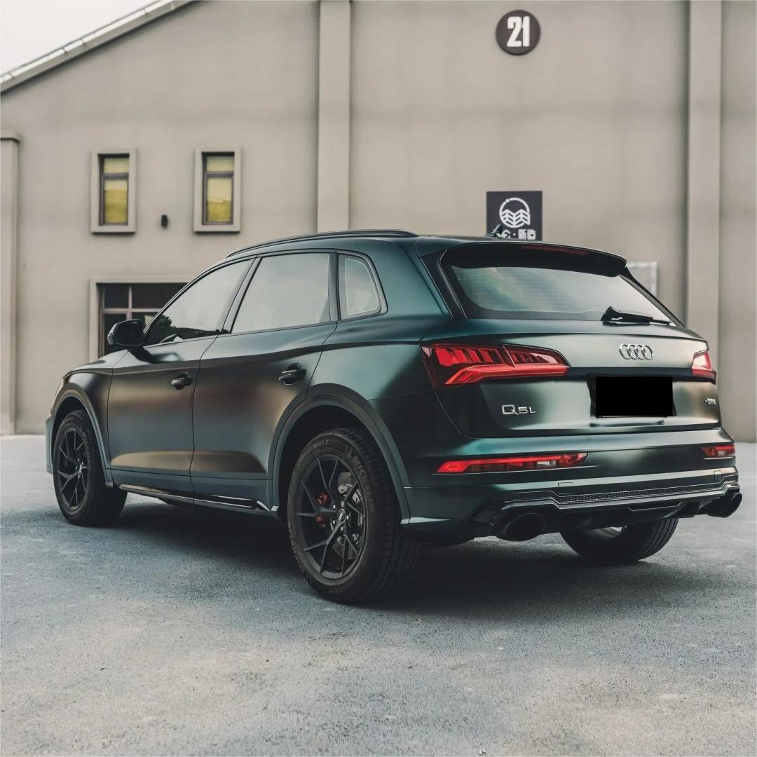 Matte Metallic Antique Green Car Vinyl Wrap