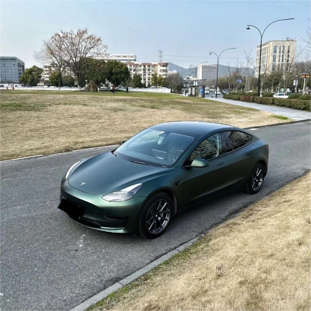 Matte Metallic Antique Green Car Vinyl Wrap