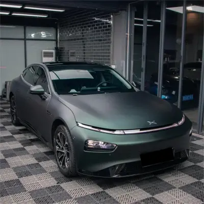 Matte Metallic Diamond Green Car Vinyl Wrap 02
