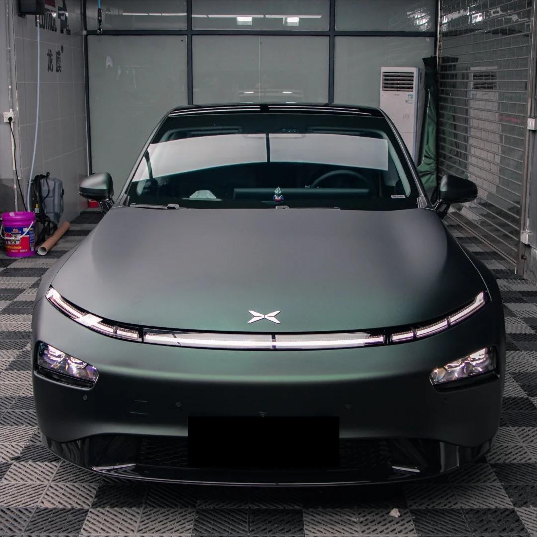 Matte Metallic Diamond Green Car Vinyl Wrap PET