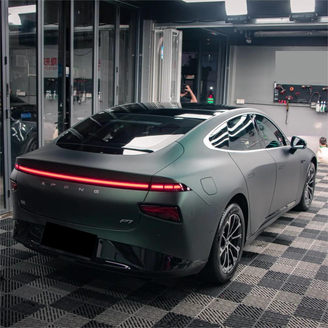 Matte Metallic Diamond Green Car Vinyl Wrap PET