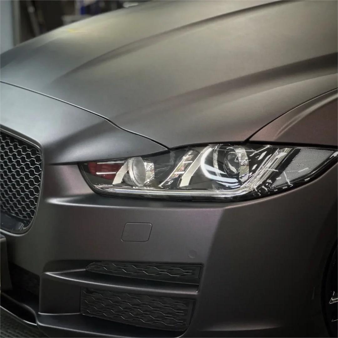 Matte Metallic Diamond Red Black Car Vinyl Wrap 