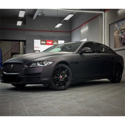 Matte Metallic Diamond Red Black Car Vinyl Wrap  02