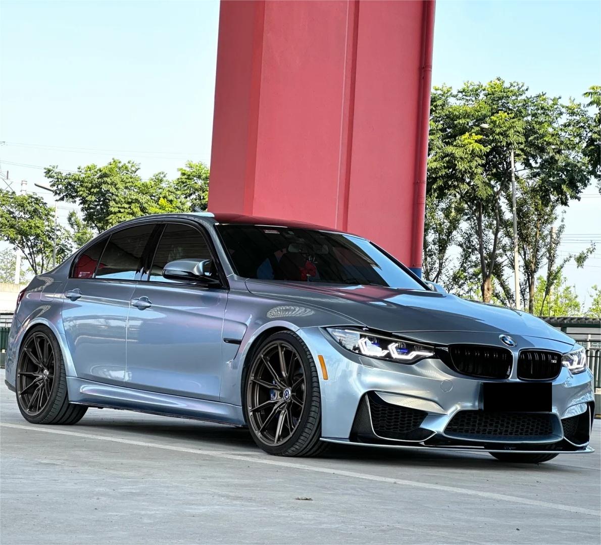 Gloss Metallic Liquid Grey Silver Car Vinyl Wrap PET 