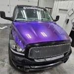 Gloss Metallic Rainbow Laser Dark Purple Car Vinyl Wrap