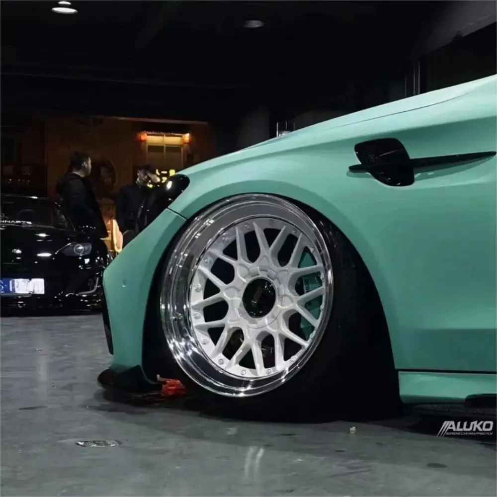 Matte Tiffany Blue Car Vinyl Wrap Sale| Ultimate Flat Tiffany Blue Wrap