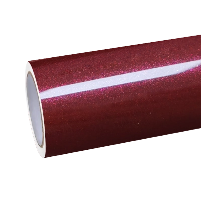 Gloss Metallic Black Cherry Red Car Vinyl Wrap PET 01