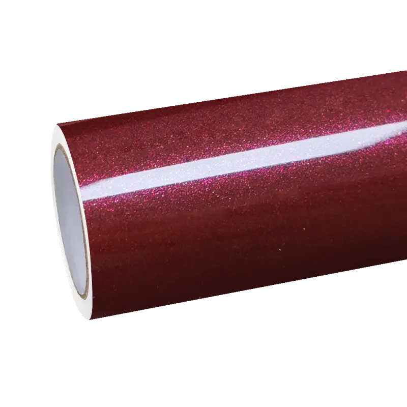 Gloss Metallic Black Cherry Red Car Vinyl Wrap