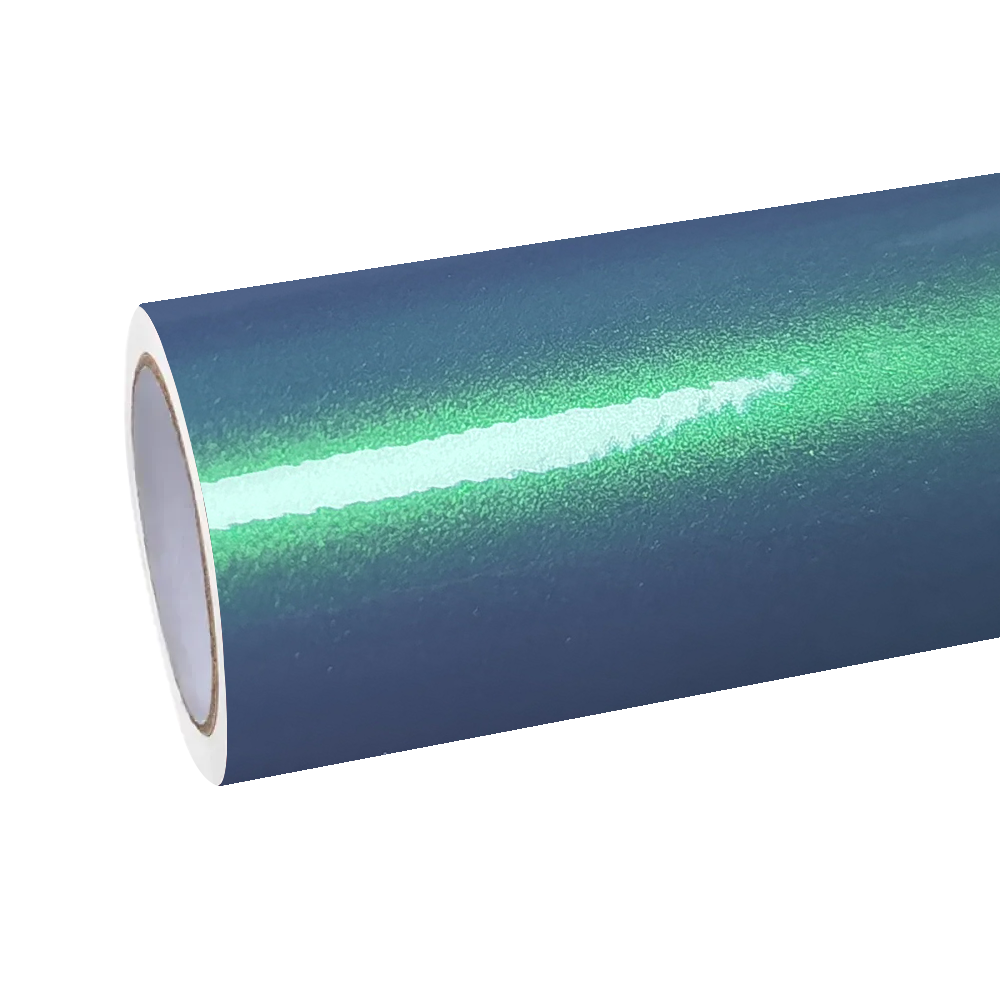 Gloss Metallic Chameleon Green Grey Car Vinyl Wrap