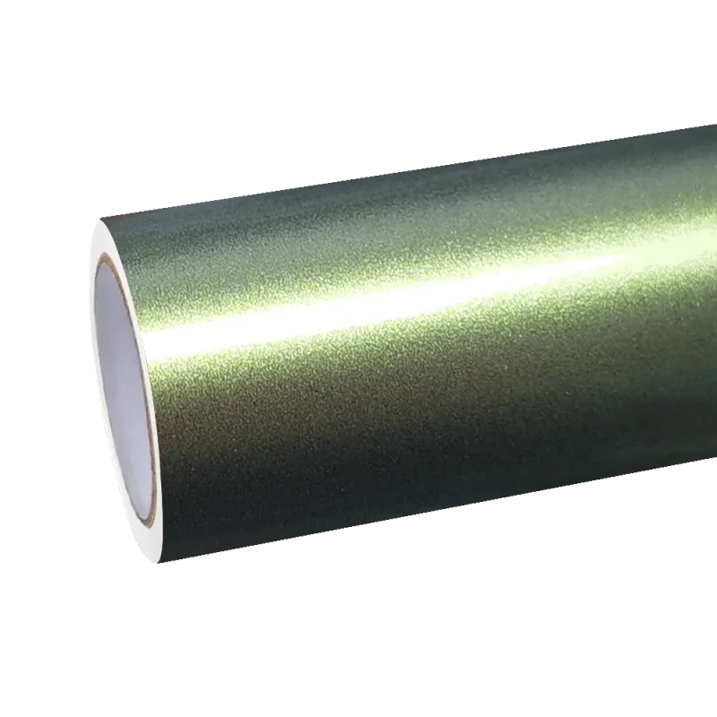 Gloss Metallic Green Gold Car Vinyl Wrap