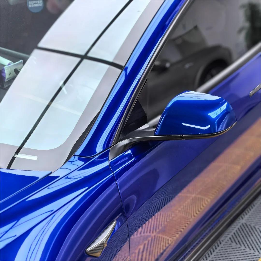 Gloss Metallic Liquid Ocean Blue Car Vinyl Wrap Tesla