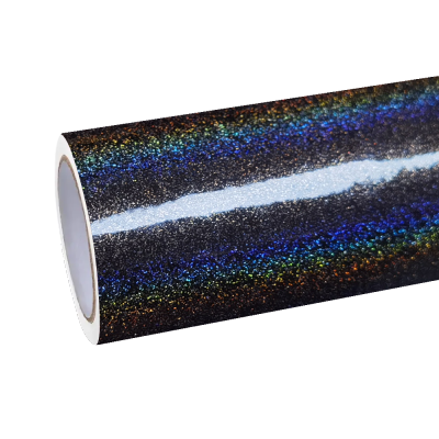 Gloss Metallic Rainbow Laser Flip Psychedelic Grey Car Vinyl Wrap 01